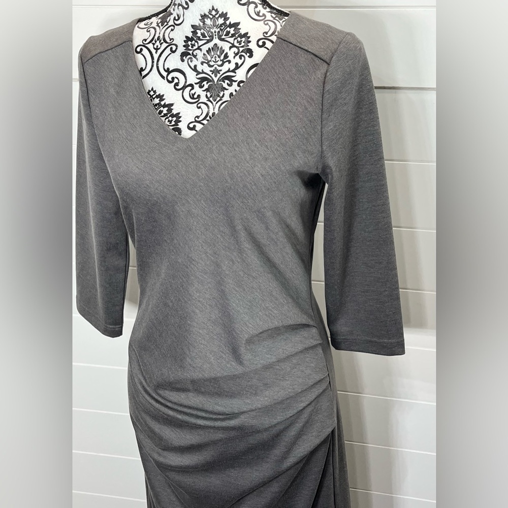KAFFE Dress Womens Medium Danish Brand Sheath 3/4 Sleeve Rayon Spandex Blend